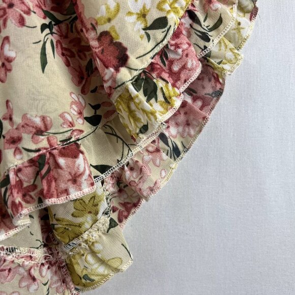 Umgee Dress Off Shoulder Womens size 1XL floral Cinched Ruffled High Low Chiffon - Picture 3 of 9
